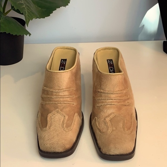 Zodiac Western Style Suede Mules Size 6 - Picture 7 of 7